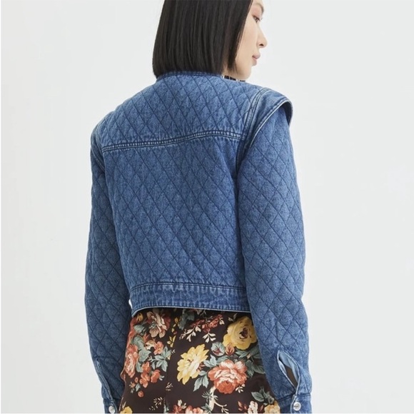 Veronica Beard KILLIAN Quilted Denim Jacket Size Small. NWT - Picture 8 of 12